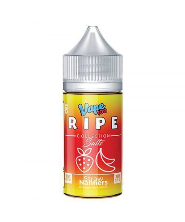 Straw Nanners by Vape 100 Ripe Collection Salts 30ml